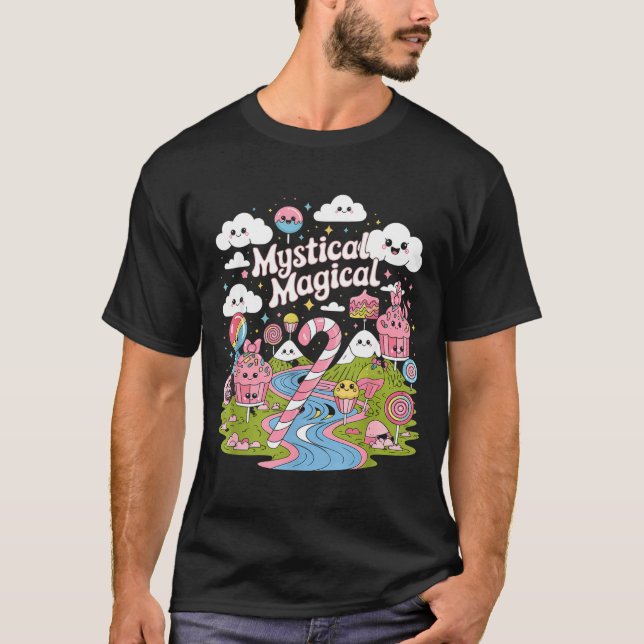 Mystical Magical Retro Aesthetic Space Gift Men Wo T-Shirt (Front)