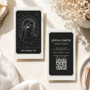 Mystical Makeup Artist Celestial Portrait Business Card