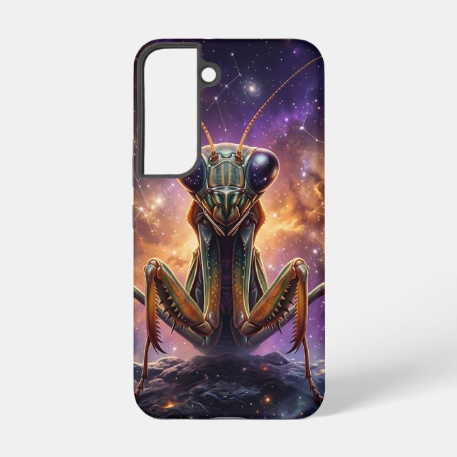 Mystical Mantis Starry Night Galaxy Case (Back)