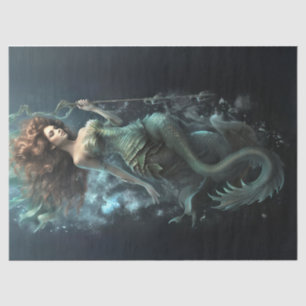 Mystical Mermaid Seahorse Under the Sea Decoupage Tissue Paper