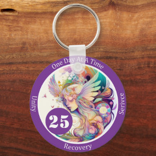 Mystical Milestone Gift for Women in Reocvery Key Ring