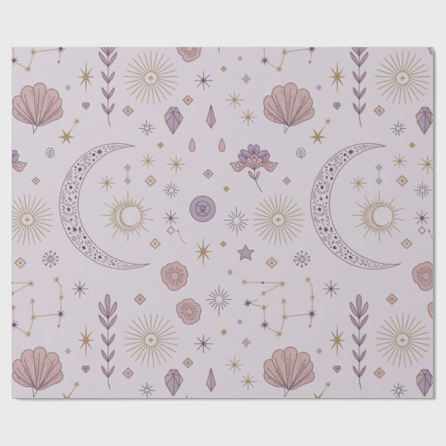 Mystical Moon and Stars Tissue Paper  (Flat)