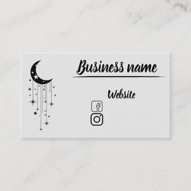 Mystical moon business card (Front)