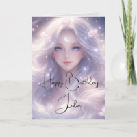 Mystical Moon Child Elegant Birthday