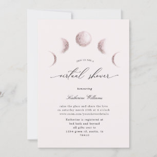 mystical moon virtual baby Shower Invitation