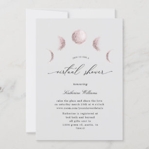 mystical moon virtual baby Shower Invitation