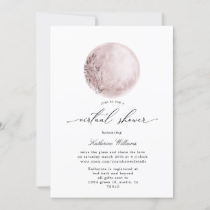 mystical moon virtual baby Shower Invitation