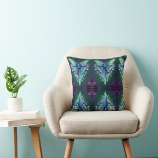 Mystical Moonlit Fairy in a Enchanted Garden Cushion