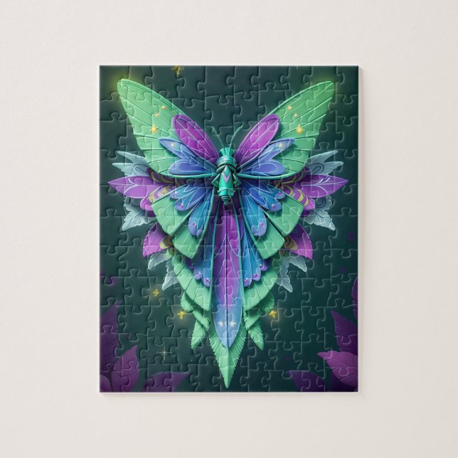 Mystical Moonlit Fairy in a Enchanted Garden Jigsaw Puzzle (Vertical)