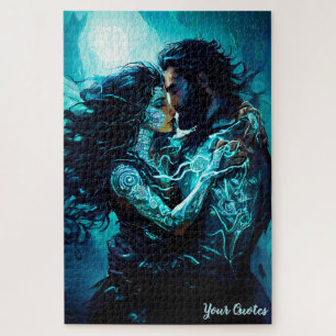 Mystical Moonlit Lovers Fantasy Romance Jigsaw Puzzle
