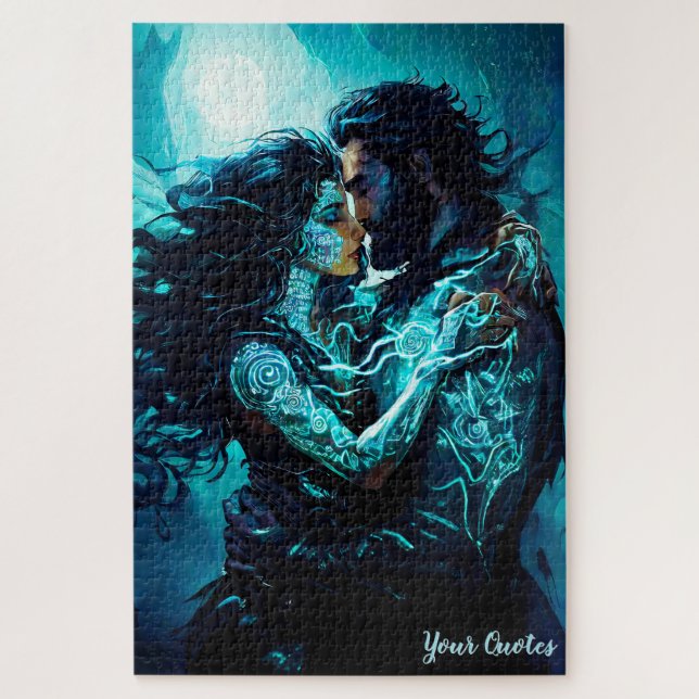 Mystical Moonlit Lovers Fantasy Romance Jigsaw Puzzle (Vertical)