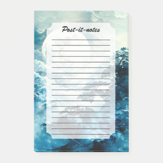 Mystical Moonlit Mountain Landscape Post-it Notes