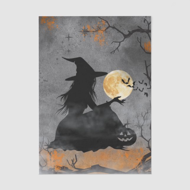 Mystical Moonlit Witch  Tissue Paper (Front)