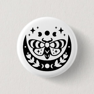 Mystical Moth 3 Cm Round Badge