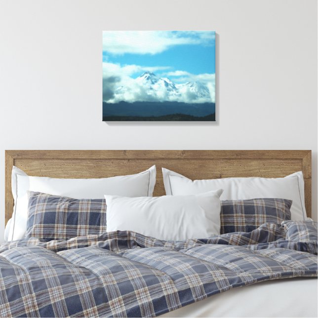 Mystical Mount Shasta Canvas Print (Insitu(Bedroom))