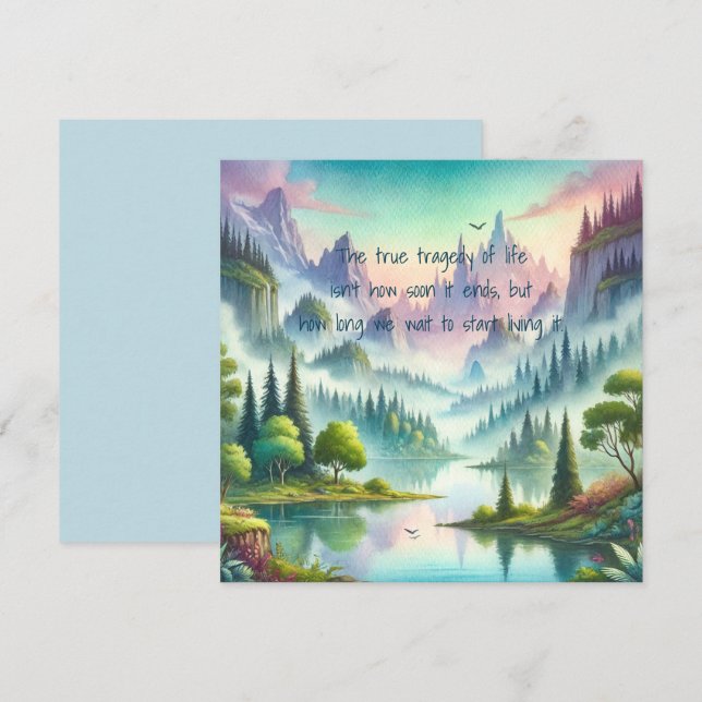 Mystical Mountains & Quote	 Card (Front/Back)