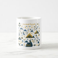 Mystical Mug with Pyramids, Gods & Golden Symbols