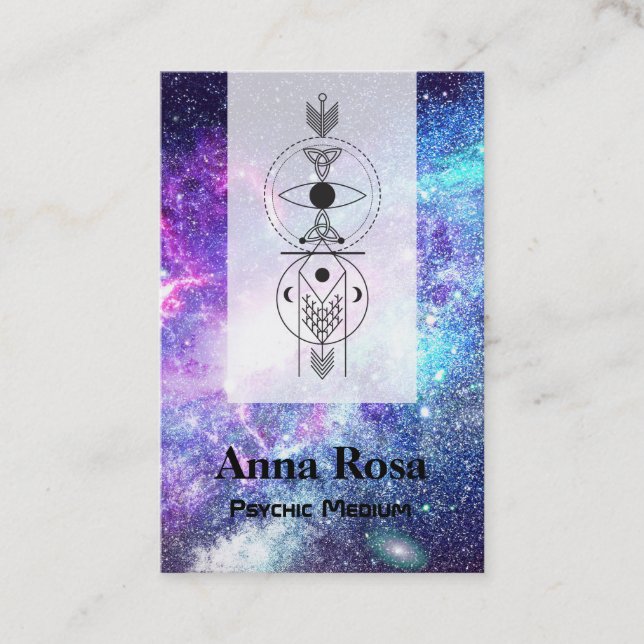 *~* Mystical Nebula Universe Celtic Psychic Medium Business Card (Front)