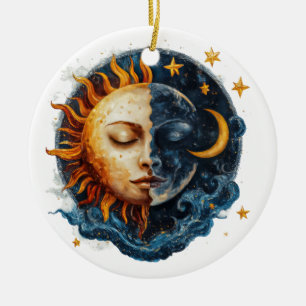 Mystical Night & Day Ceramic Tree Decoration