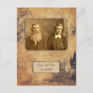 Mystical Old Fashioned Vintage Notebook Template Postcard