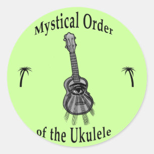 Mystical Order of the Ukulele Classic Round Sticker