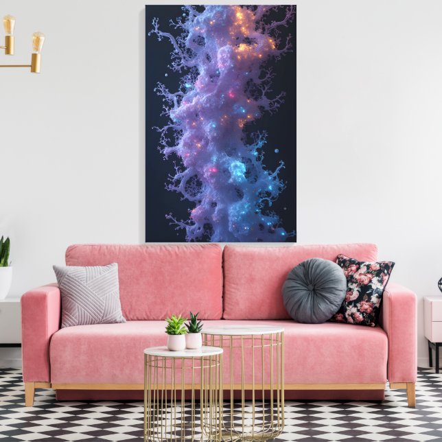 Mystical Organic Structure 3D Render Canvas Print (Insitu(LivingRoom))