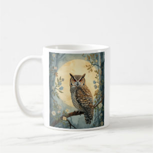 Mystical Owl Moonlight Forest Art   Woodland Owl I Coffee Mug