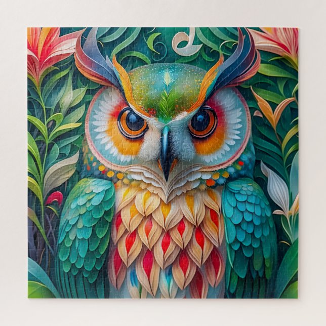Mystical Owl Mosaic  Jigsaw Puzzle (Vertical)