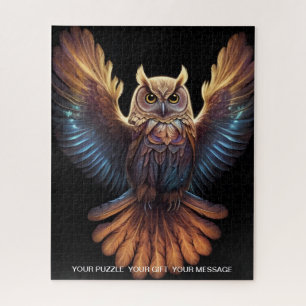 Mystical Owl of Light Jigsaw Puzzle