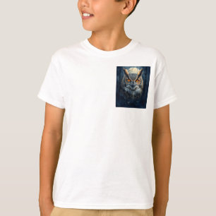 Mystical Owl Watercolor Art   Dark Forest Moon Owl T-Shirt