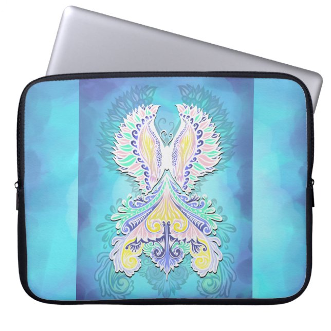 Mystical Pastel Butterfly | Ethereal Boho Fantasy  Laptop Sleeve (Front)