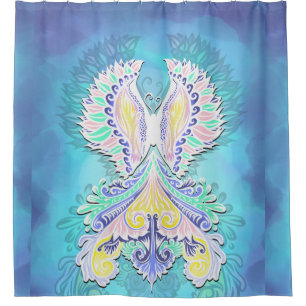 Mystical Pastel Butterfly Ethereal Boho Fantasy Shower Curtain