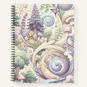 Mystical Pastel Woodland: A Cottagecore Whirl Notebook