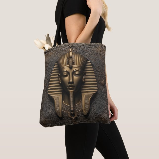 Mystical Pharaoh Tote - Luxurious Retro Elegance Bag (Close Up)