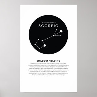 Mystical Power of Scorpio Astrology Star Zodiac Poster
