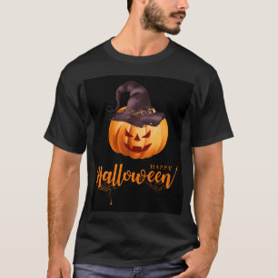 Mystical Pumpkin: Witch Hat & Halloween Charm T-Shirt