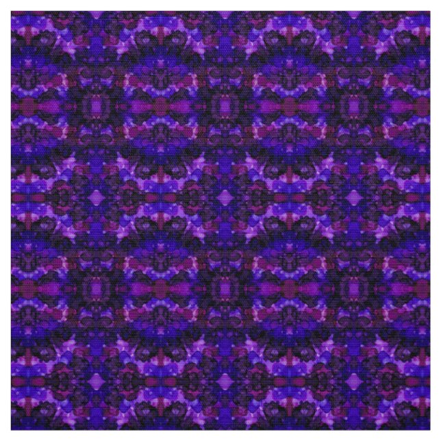 Mystical Purple Abstract Alcohol Ink Art Fabric (Swatch)