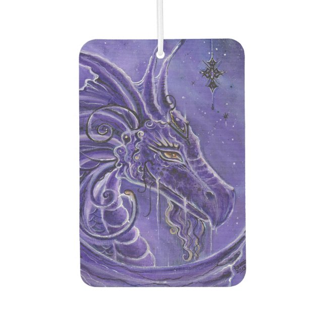 Mystical purple dragon air freshener by Renee (Front)