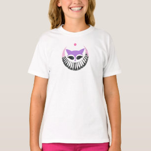 Mystical Purple Fox T-Shirt – Geometric Animal Gra