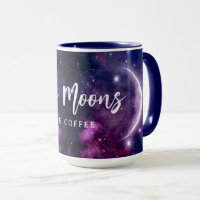 Mystical Purple Galaxy Crescent Moon Celestial