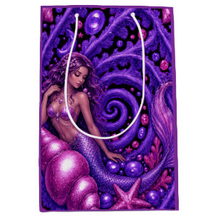 Mystical Purple Mermaid Fantasy Art Magical Ocea Medium Gift Bag
