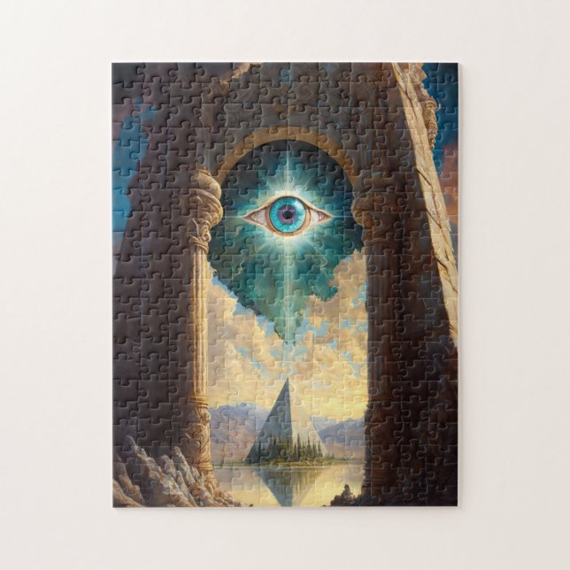 Mystical Pyramid Eye Jigsaw Puzzle (Vertical)