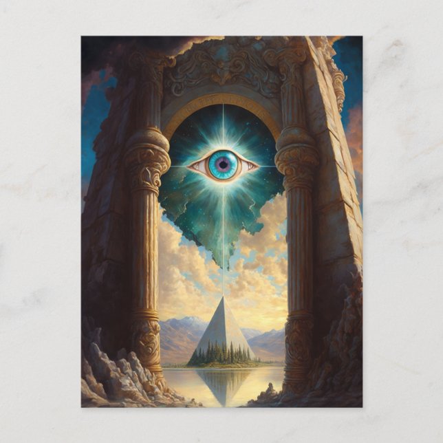 Mystical Pyramid Eye Postcard (Front)