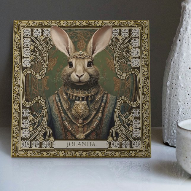 Mystical Rabbit Spirit Tribal Adornments Tile (Creator Uploaded)