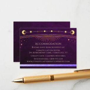 Mystical Rainbow Deep Plum Sun Moon Accommodation Enclosure Card