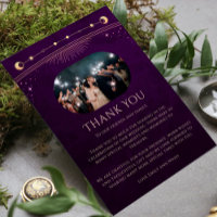 Mystical Rainbow Plum Sun Moon Star Photo Wedding