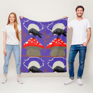 Mystical Raven Polar Fleece Blanket