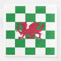 Mystical Red Celtic Dragon Flag of Wales