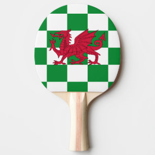 Mystical Red Celtic Dragon Flag of Wales Ping Pong Paddle
