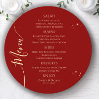 Mystical Red Gold Sun Moon Stars Space Wedding